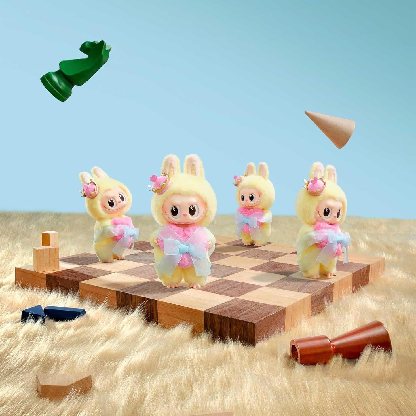 POP MART Labubu Let's Checkmate Vinyl Plush Pendant Collectible Toy Figure