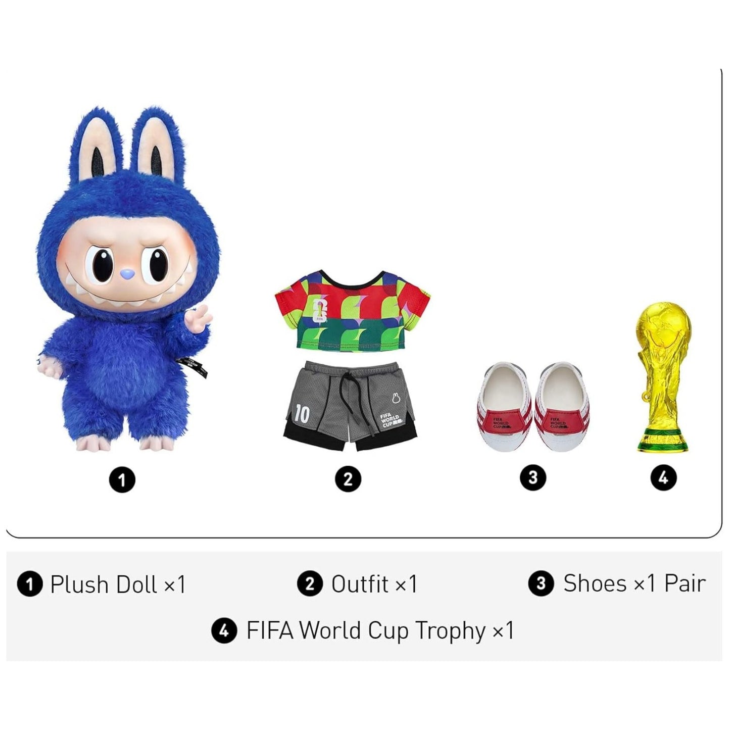 POP MART LABUBU FIFA World Cup Plush Doll 15" Collectible Figure Soccer Fan Gift