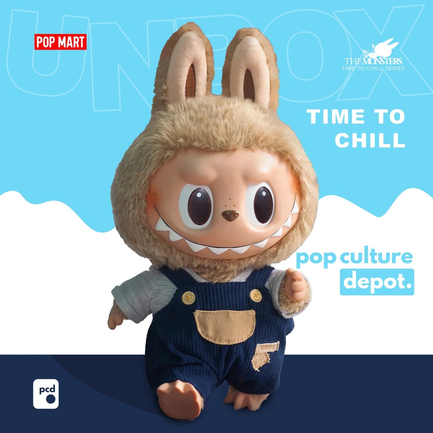 POP MART THE MONSTERS Time To Chill LABUBU Vinyl Plush Doll Figure Collectible Toy Home Decor Gift